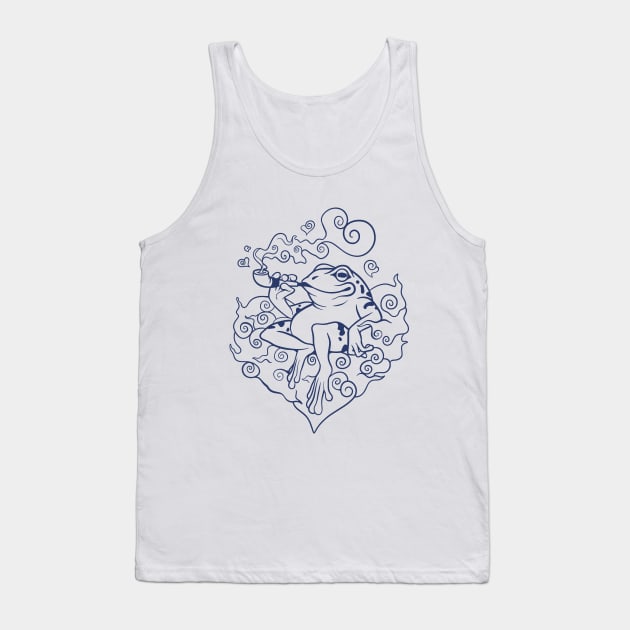 Smoke Frog Love Valentines Day B&W Tank Top by Nessanya